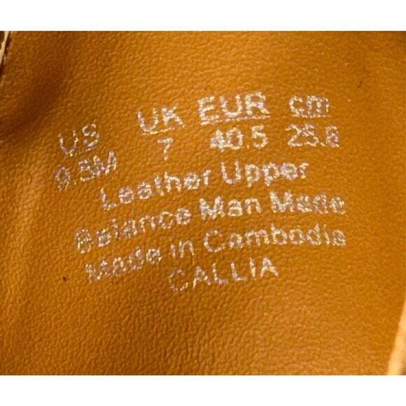 Franco Sarto Leather Sandals Womens‎ Size 9.5 Brown Wedges Open Toe Ankle Strap - Picture 10 of 10